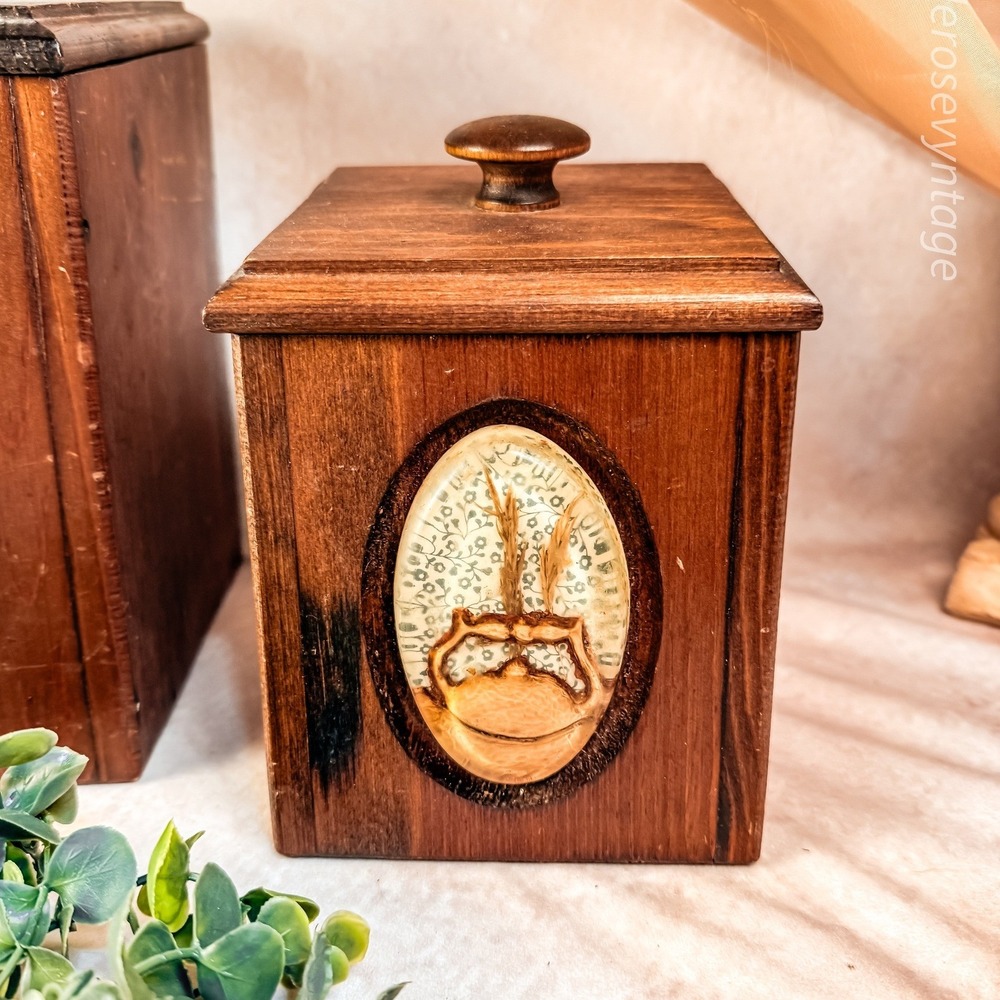 Wooden Kitchen Canister Set - Picture 3 of 11